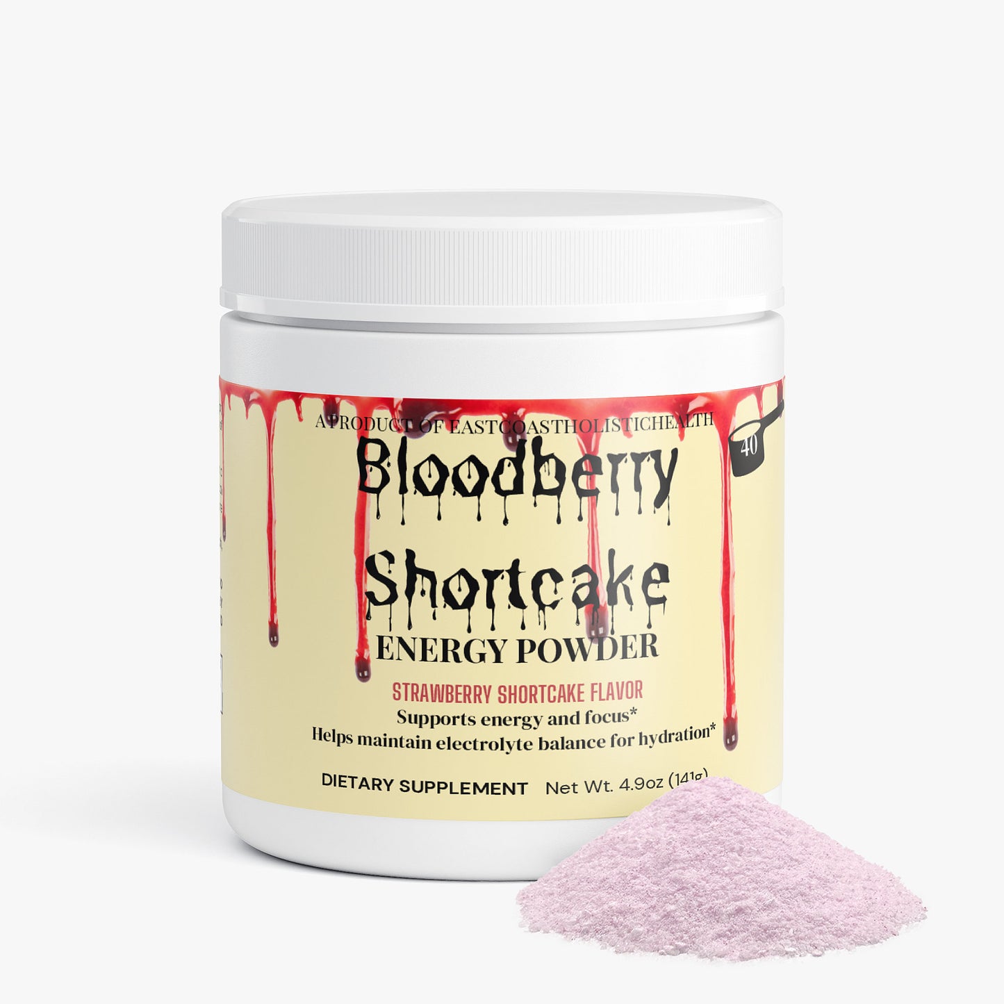 BLOODBERRY SHORTCAKE Energy Powder (Strawberry Shortcake)