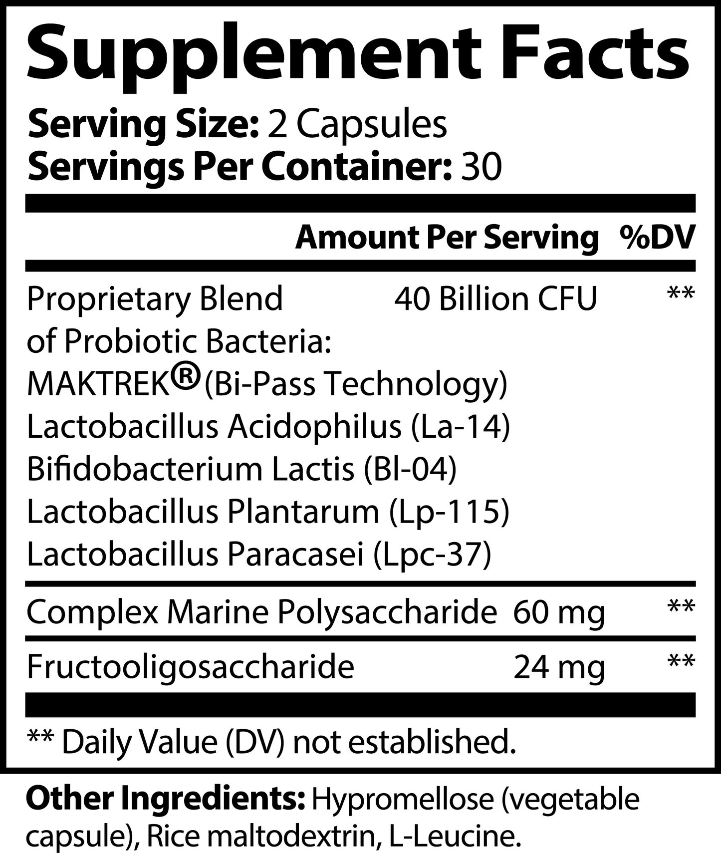 Vyta+ Probiotic 40 Billion with Prebiotics