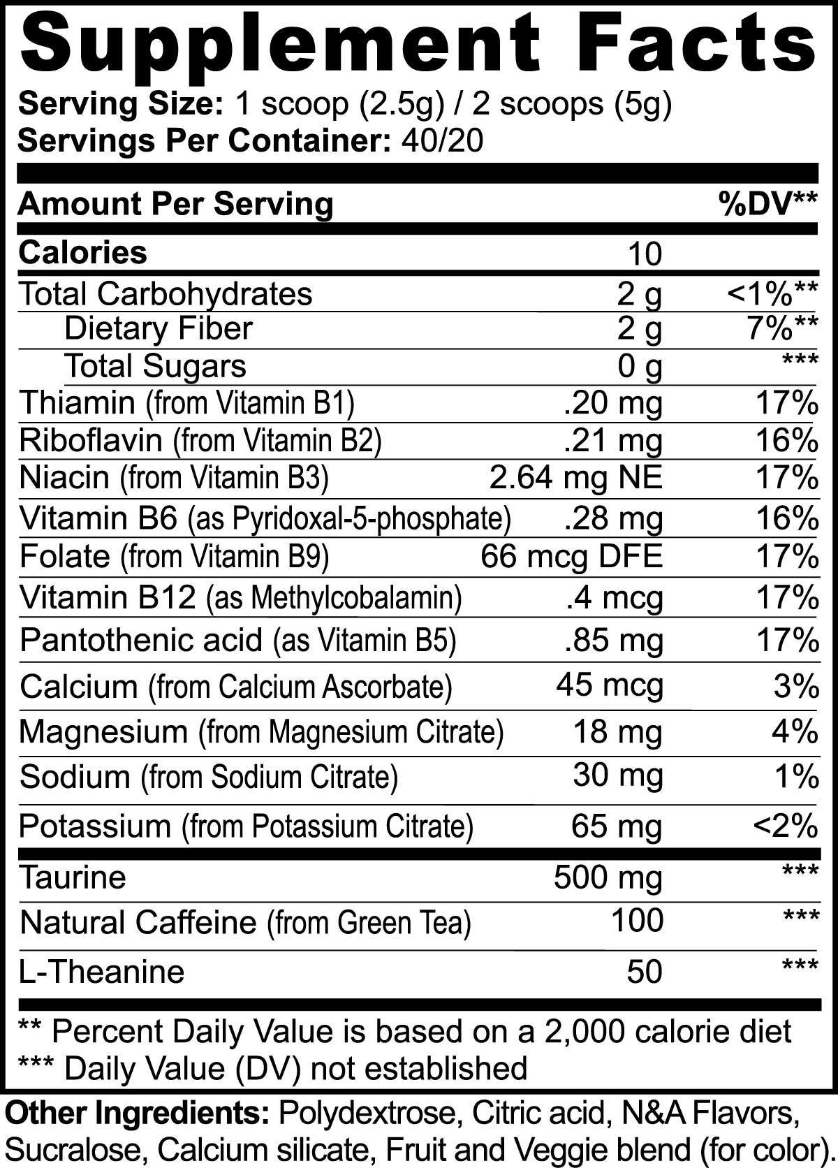 Vyta+ Energy Powder (Yuzu Flavor)